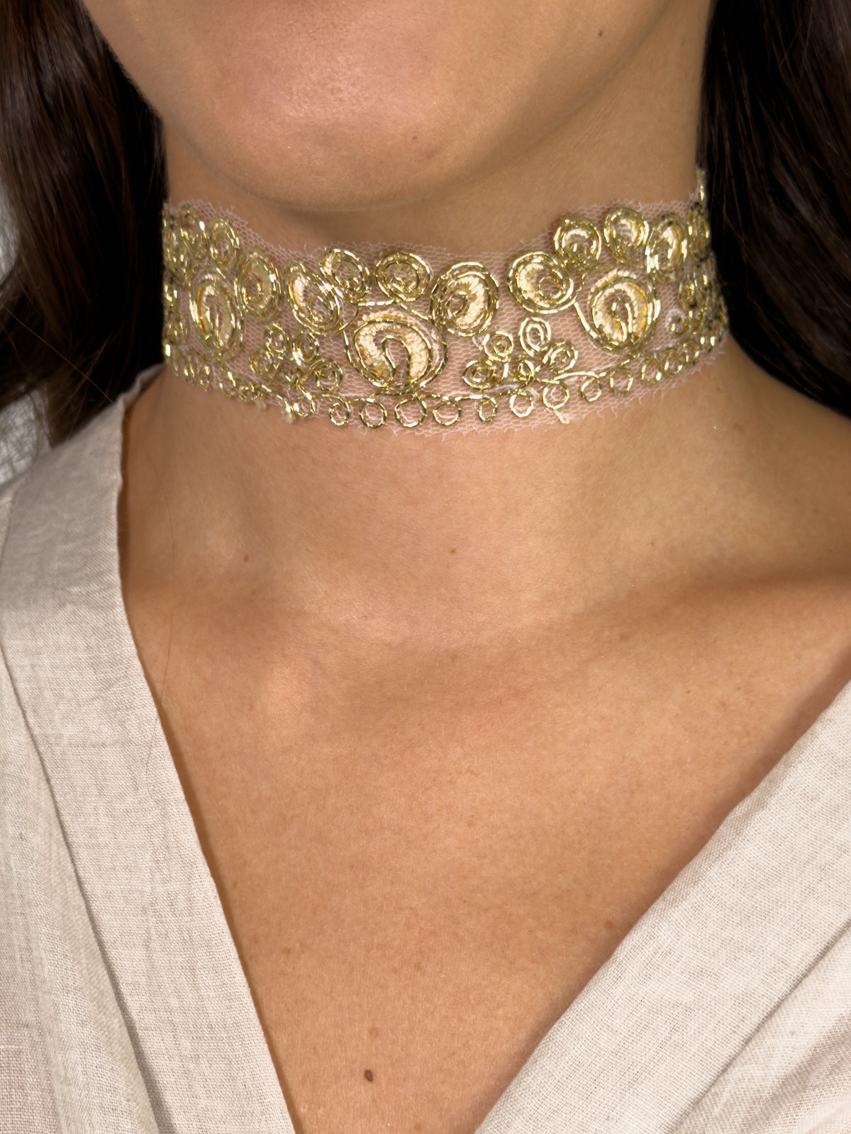 Collar Choker Dorado | Cracovia