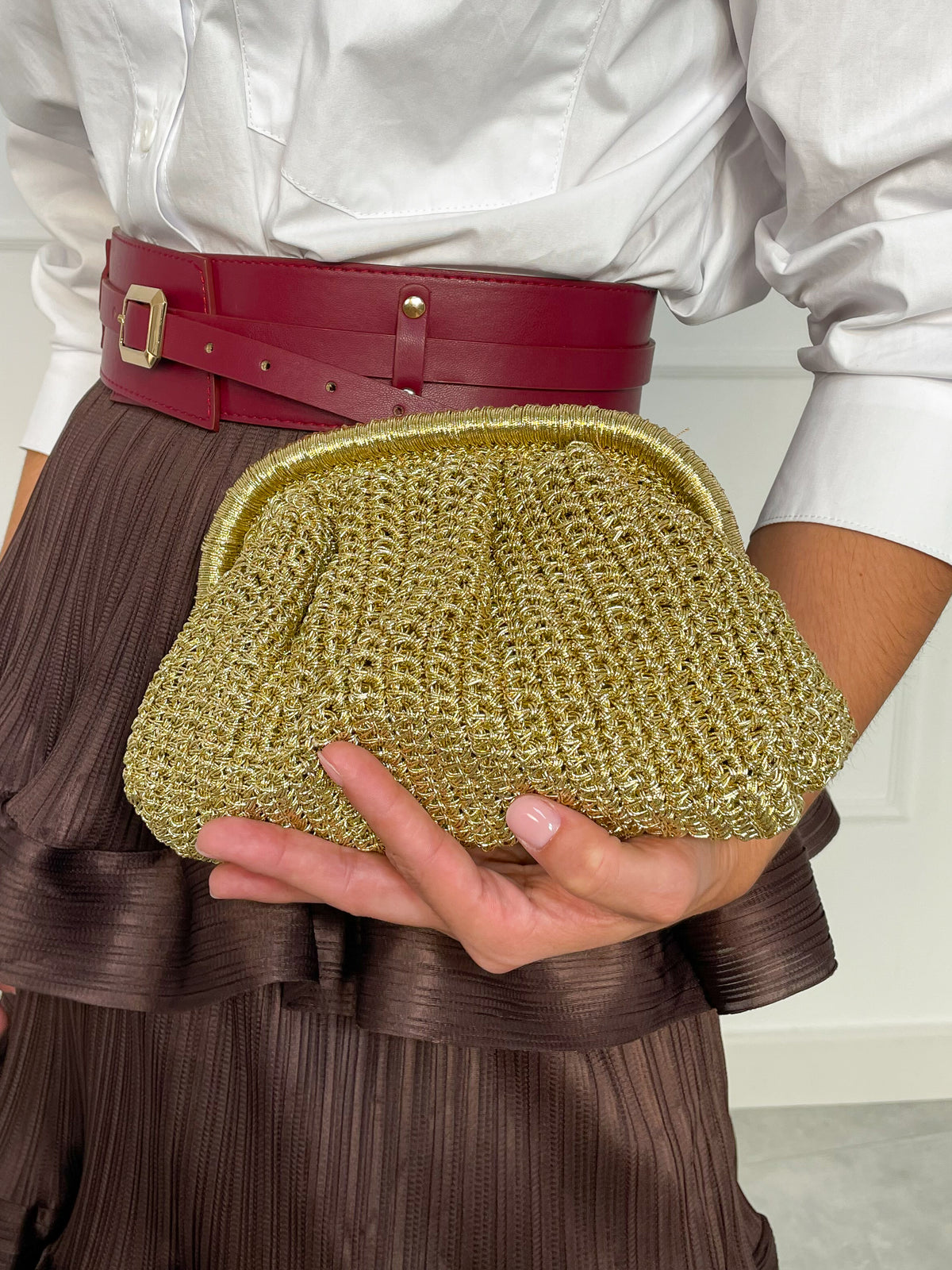 Bolso de Mano Trenzado con Boquilla | Deauville