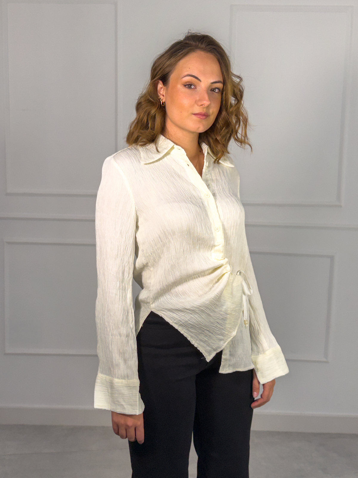 Camisa Fruncida con Lazada | Toscana