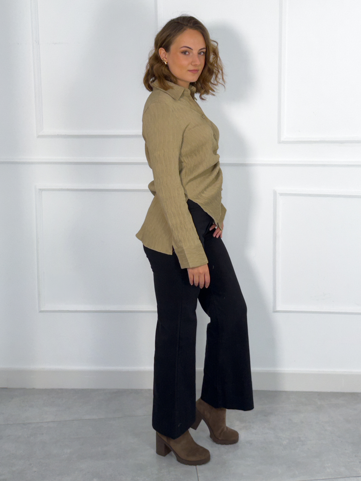 Camisa Fruncida con Lazada | Toscana