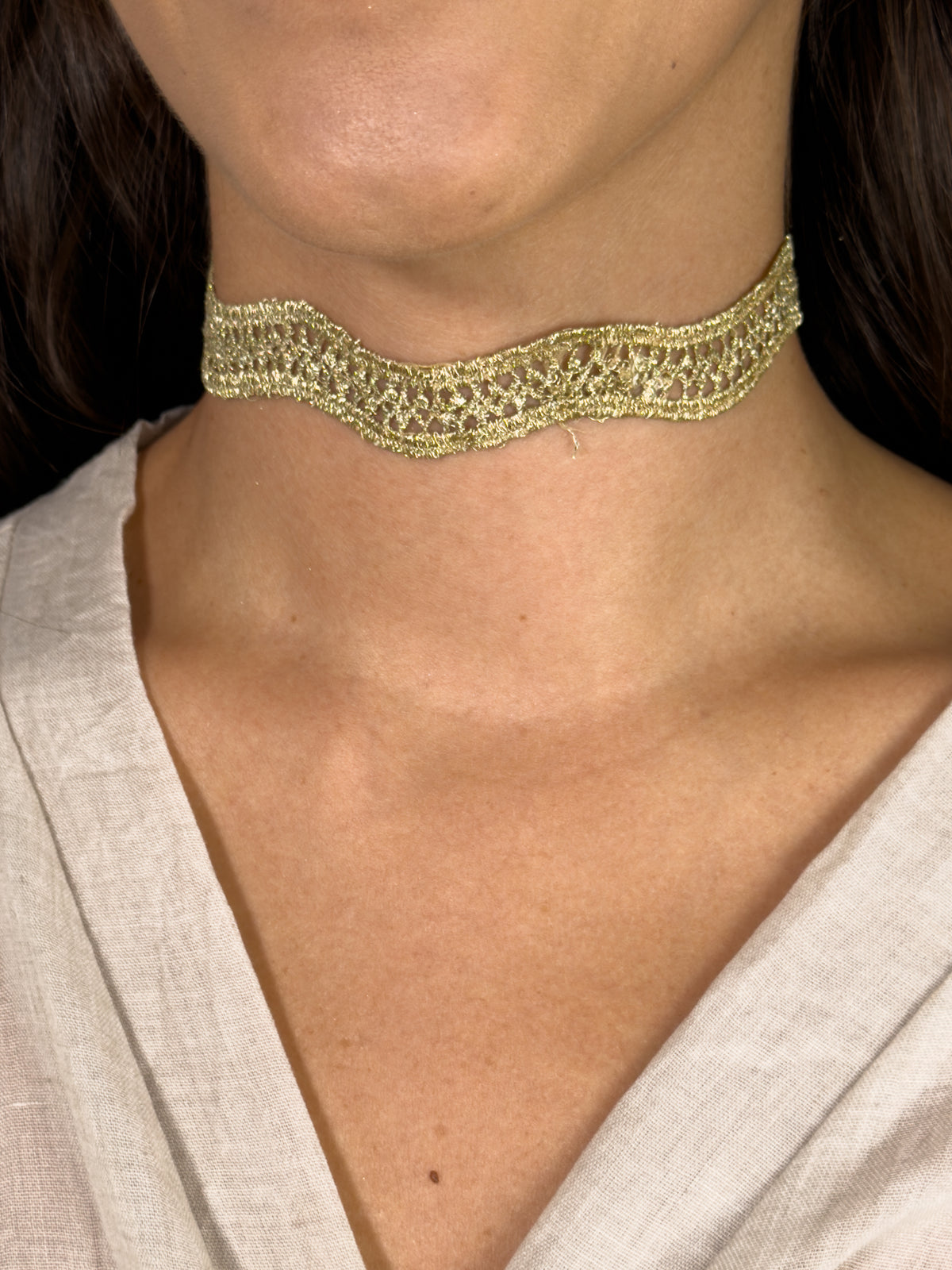 Collar Choker Dorado | Cracovia