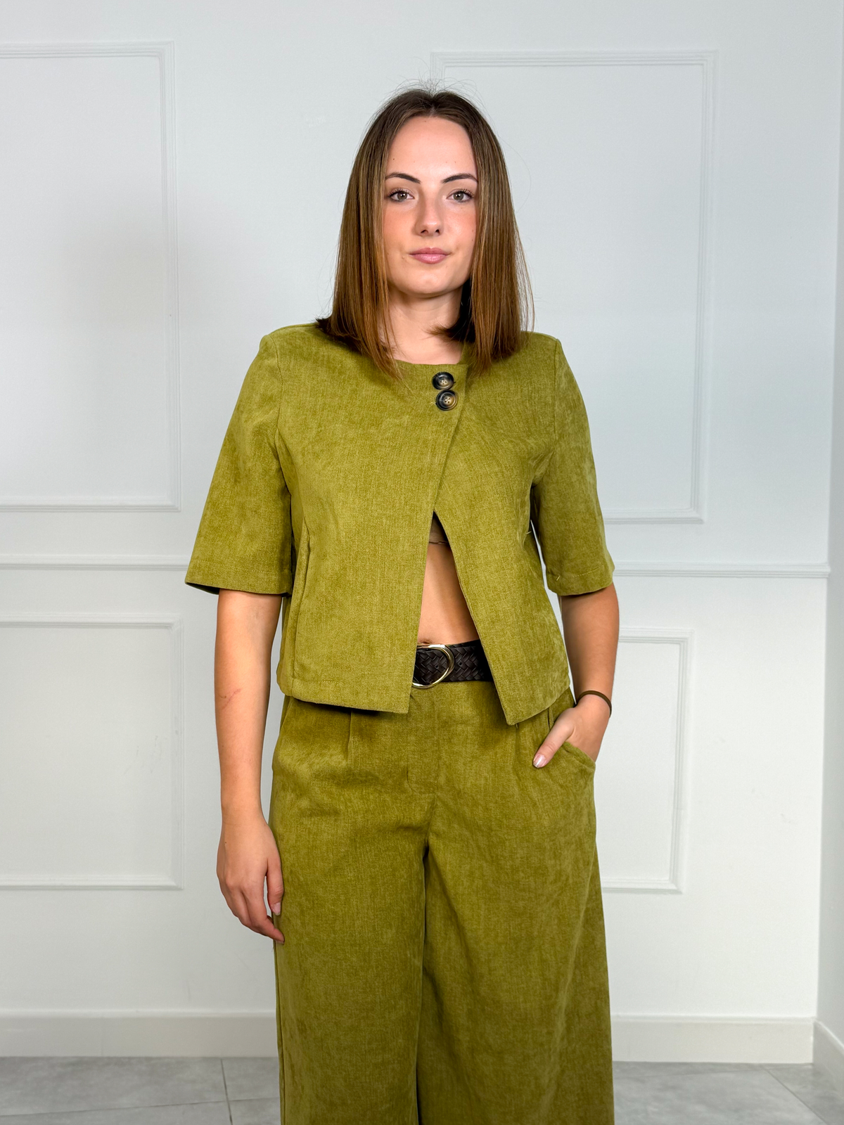 Chaqueta Cropped de Manga Corta | Zagreb