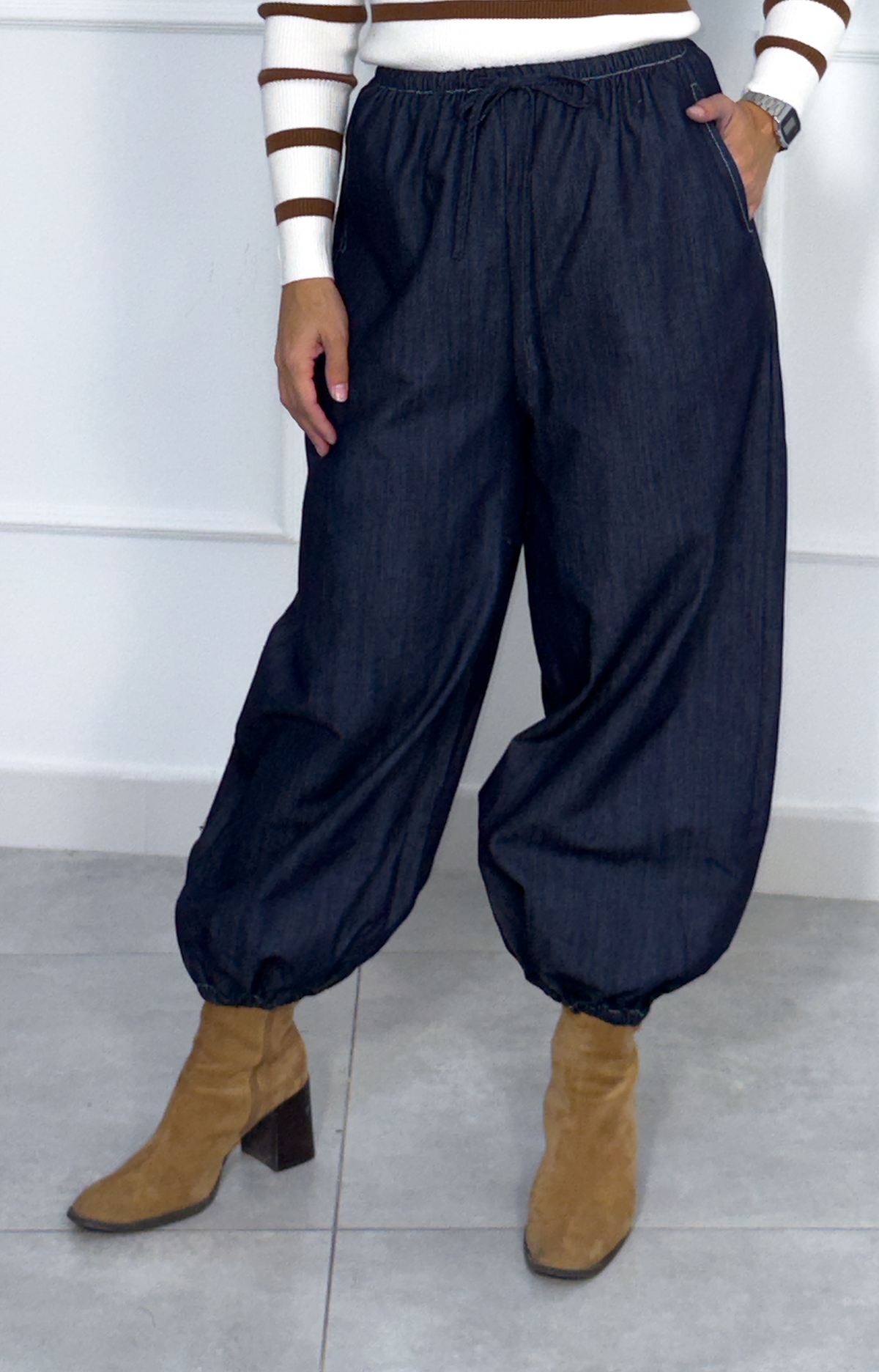 Pantalón Bombacho Vaquero Azul Marino | Asturias