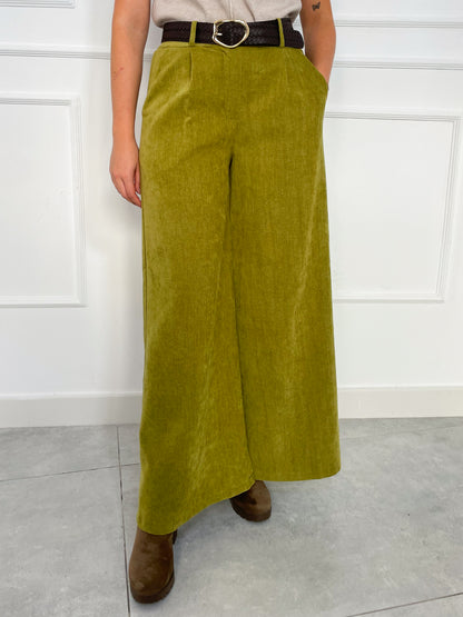 Pantalón Ancho de Pinzas de Tiro Alto | Zagreb